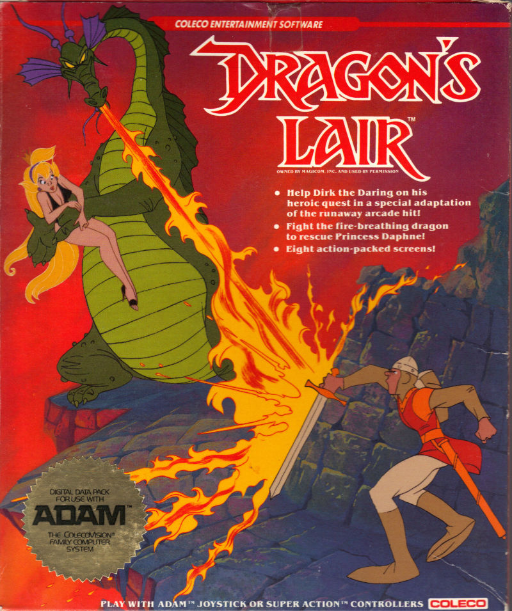 Dragon's Lair box art for Colecovision